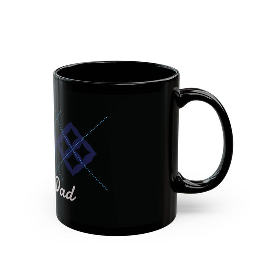 Mug Black African Eban Symbol Argyle Design Celebrating Black Dads
