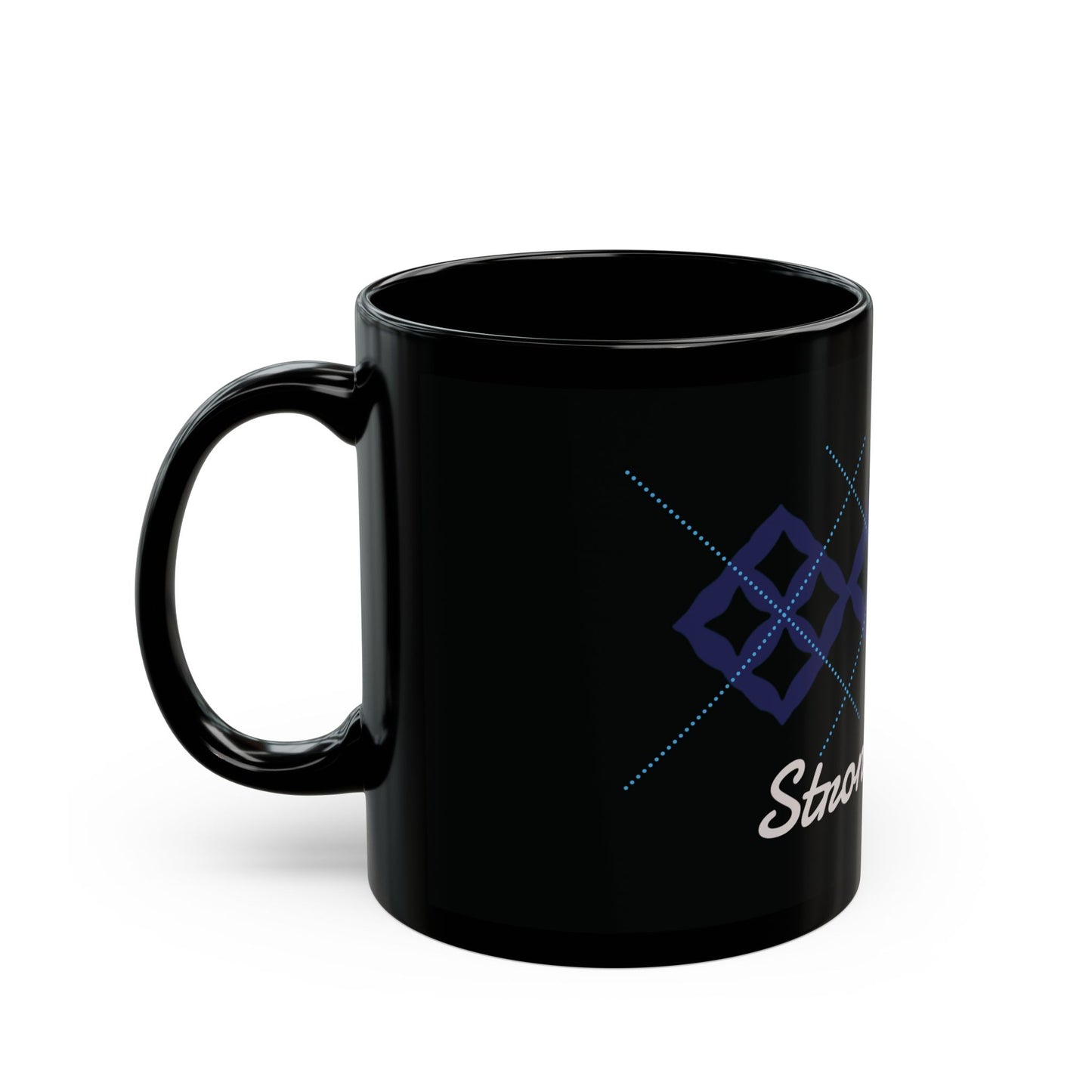 Mug Black African Eban Symbol Argyle Design Celebrating Black Dads
