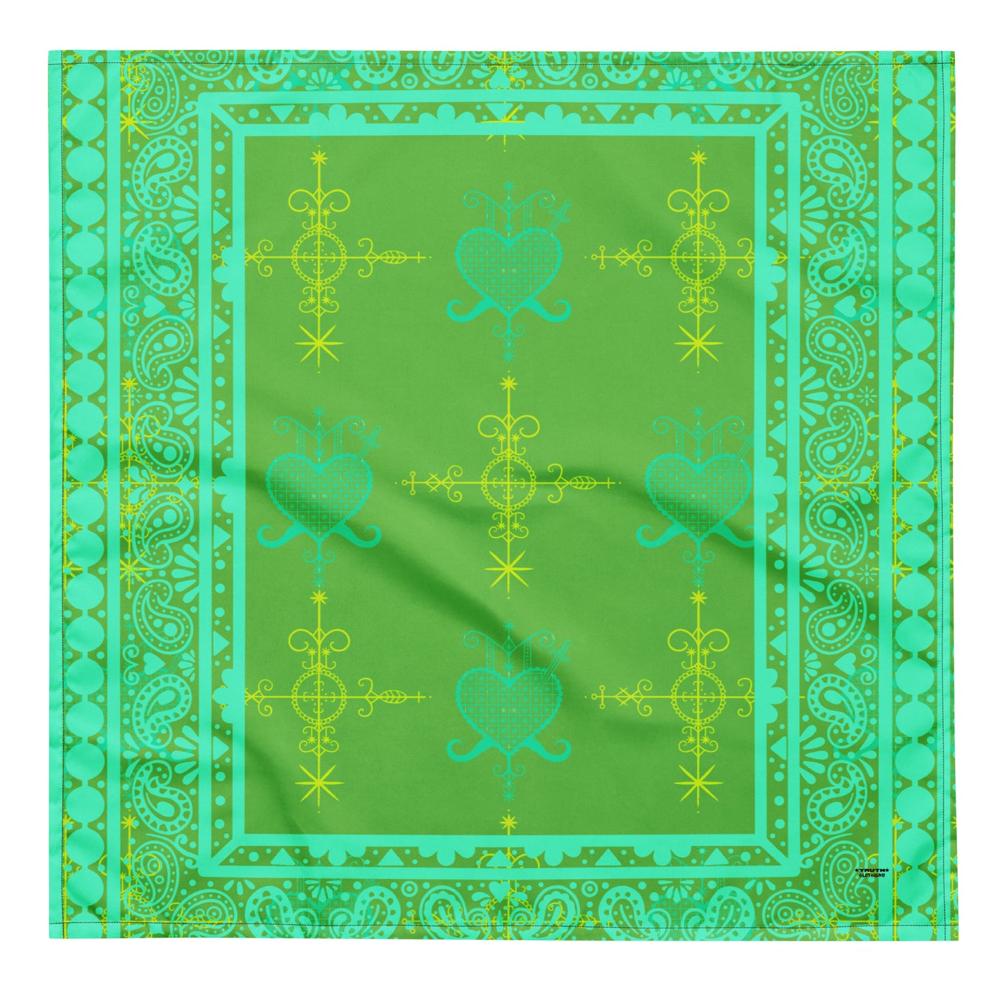 Simbi x Ezili Turqouise Print Bandana Scarf